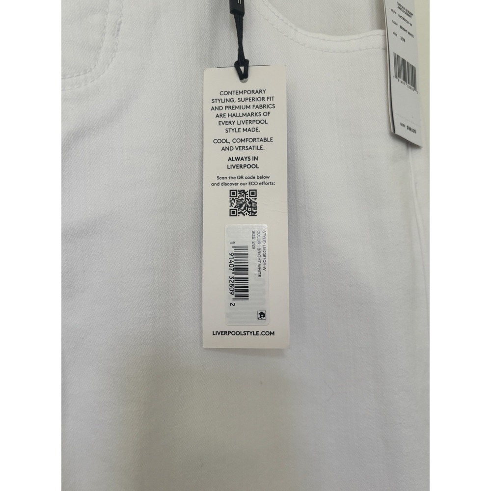 Liverpool Los Angeles Gia Glider Ankle Skinny Jeans Women's Size 2 White New NWT - Picture 8 of 12